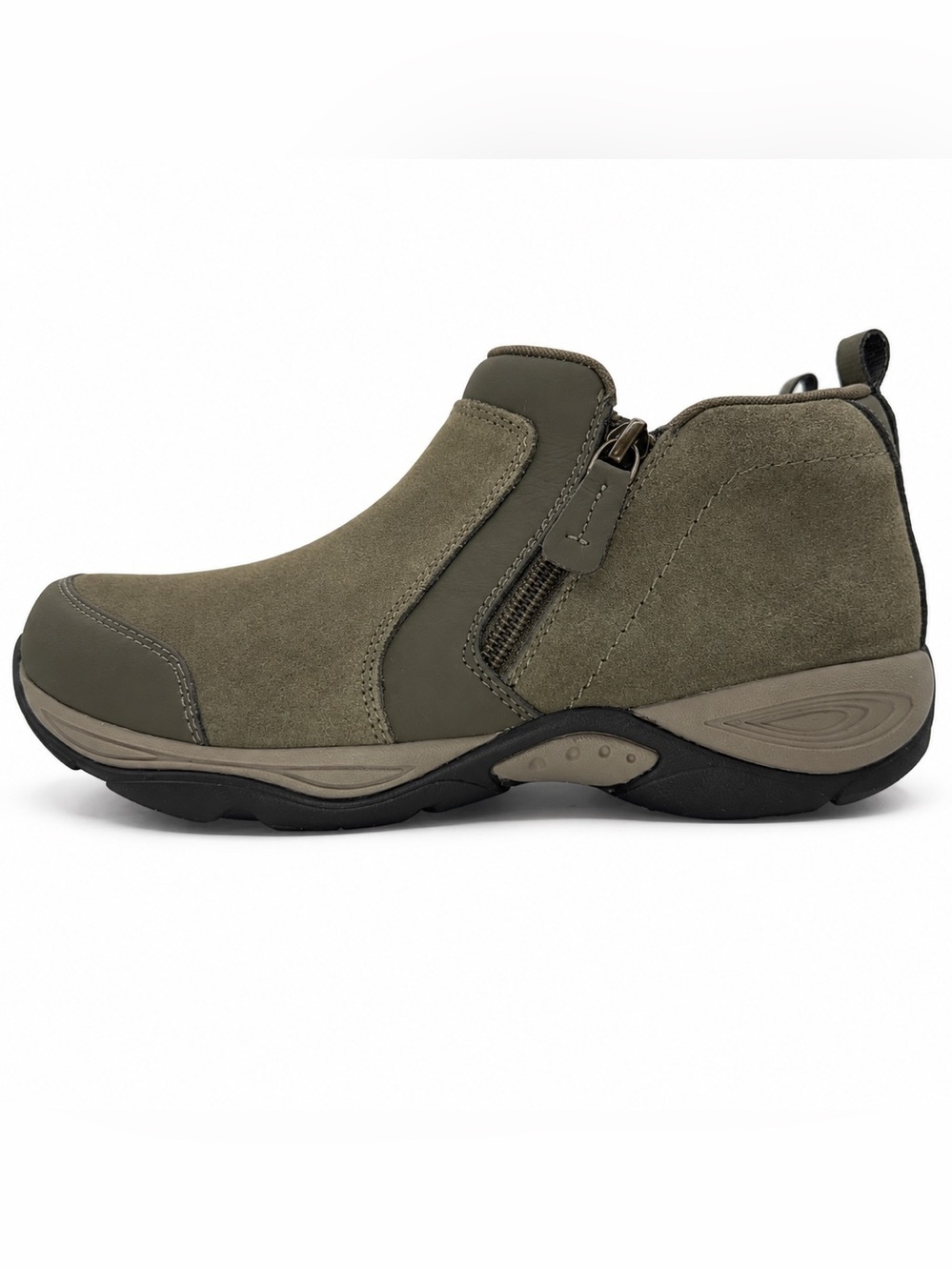 Easy Spirit Seevony Zip Ankle Boot, Sage Green Suede Leather Sz 6.5M